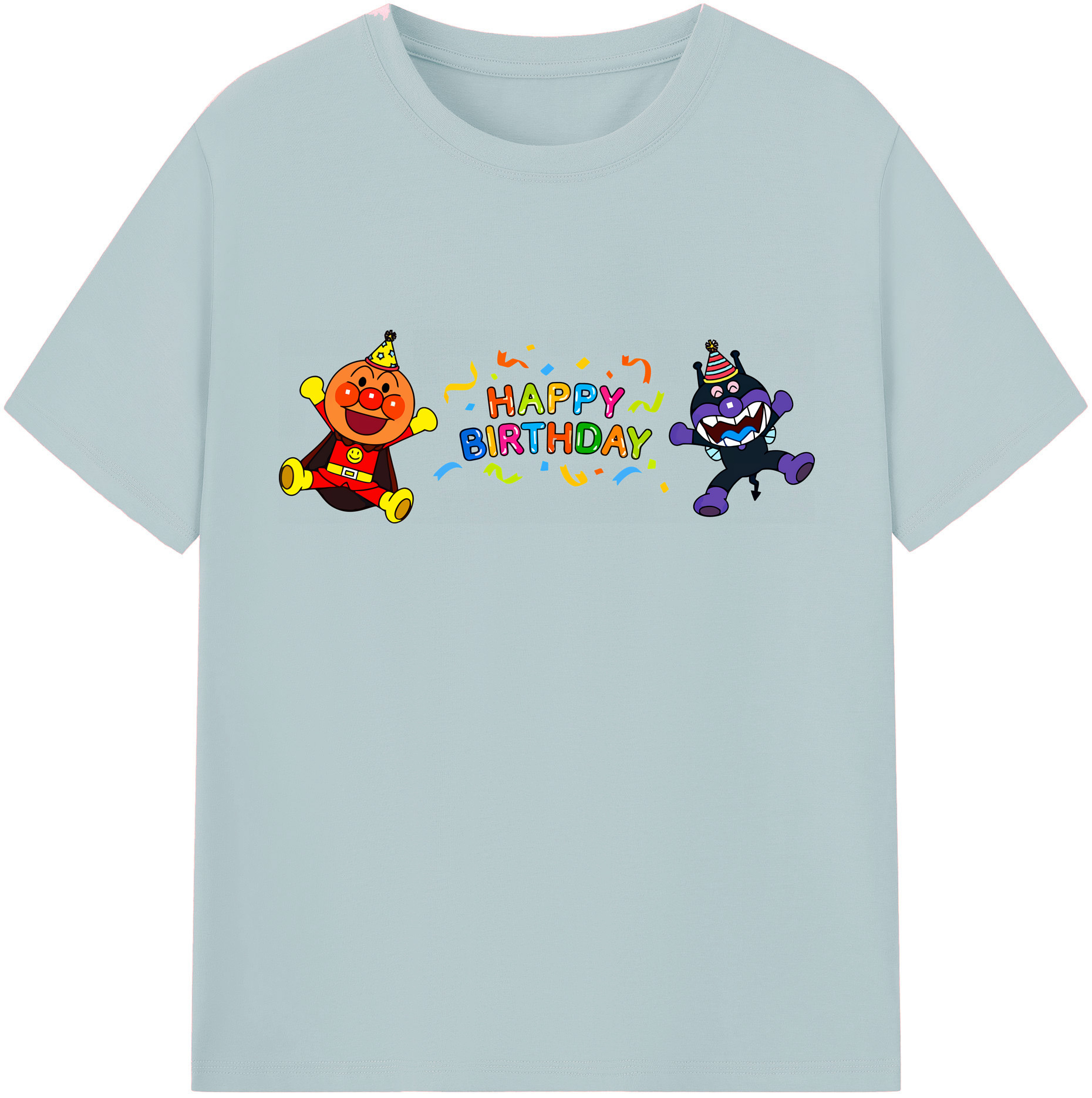 （画像用） アンパンマン Anpanman 綿100％半袖Tシャツ（フロントプリント）